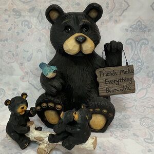 Friends black bears vintage figurines 1980/90’s.